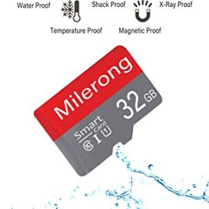 Milerong 32GB Micro SD Card, Ultra MicroSDHC UHS-I Memory Card - 98MB/s, C10, U1, Full HD V10, Ultra High Speed TF Card for Smart Phone/Bluetooth Speaker/Dash Cam