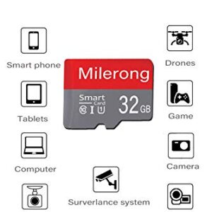 Milerong 32GB Micro SD Card, Ultra MicroSDHC UHS-I Memory Card - 98MB/s, C10, U1, Full HD V10, Ultra High Speed TF Card for Smart Phone/Bluetooth Speaker/Dash Cam