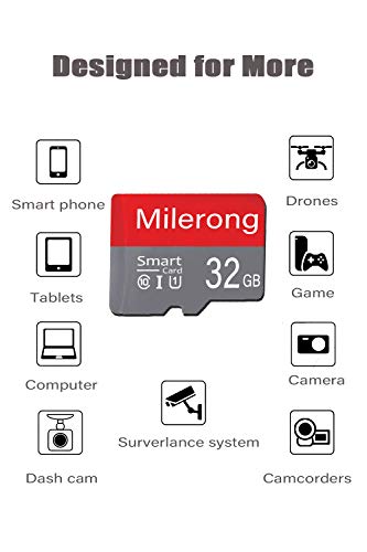 Milerong 32GB Micro SD Card, Ultra MicroSDHC UHS-I Memory Card - 98MB/s, C10, U1, Full HD V10, Ultra High Speed TF Card for Smart Phone/Bluetooth Speaker/Dash Cam