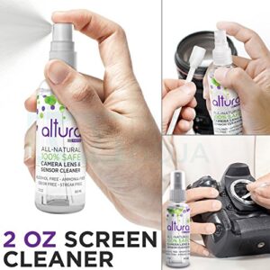 Altura Photo Professional Camera Cleaning Kit for DSLR & Mirrorless Cameras and Sensitive Electronics Bundle - Camera Accessories Kit with Altura Photo 2oz All Natural Cleaning Solution