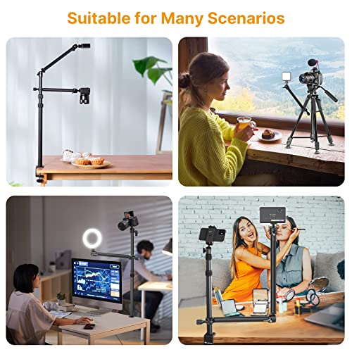 PICTRON VIJIM Flexible Arm Auxiliary Holding Arm, Detachable 2-Section Magic Arm for Any Camera Desk Mount, Cameras, Lights and More, Multi Mount Accessory (LS04)