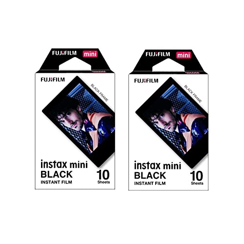 Fujifilm Instax Mini 8 Instant Film 2-Pack (20 Sheets) Value Set for Fujifilm Instax Mini 8 Cameras - Black