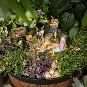 PRETMANNS Fairy Garden Accessories Outdoor - Fairies for Fairy Garden - Miniature Fairy Garden Fairies for Garden - Boy & Girl Garden Fairies Supplies - Fairy Garden Figurines Playground Kit 4 Pieces