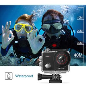 AKASO EK7000 Pro 4K Action Camera with Touch Screen EIS Adjustable View Angle Web Underwater Camera 40m Waterproof Camera Remote Control Sports Camera with Helmet Accessories Kit