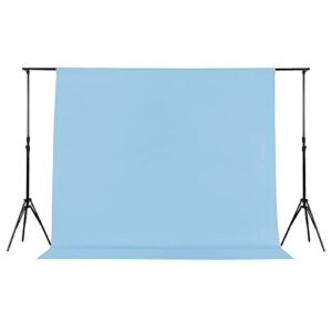 joccun 8x10 ft light blue backdrop background for photography,polyester backdrop curtain background screen for photography,photoshoot,video recording,studio(8x10ft,light blue)