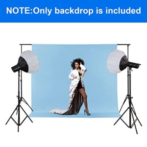 Joccun 8X10 FT Light Blue Backdrop Background for Photography,Polyester Backdrop Curtain Background Screen for Photography,Photoshoot,Video Recording,Studio(8X10ft,Light Blue)