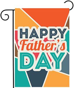 shinesnow happy fathers day love best great dad garden yard flag 12″x 18″ double sided polyester welcome house flag banners for patio lawn outdoor home decor