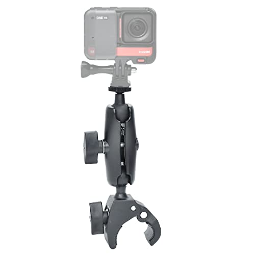 vgsion Motorcycle Mount for Insta360 One X3 / One X2 / One RS/One R/GoPro Hero, Double Ball Handlebar Mount for Action Camera