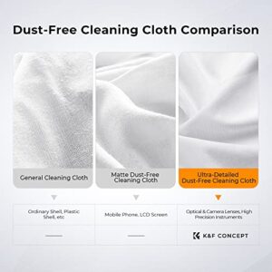 K&F Concept Microfiber Cloths for Camera Lens Washable 10-Pack 6x6in Vacuum Wrapped Lint Free Cleaning Cloth for Electronics and Glasses, Optics Precision Instrument Screens Polishing Cloth