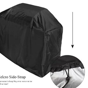 AMSAMOTION BBQ Covers Waterproof Heavy Duty Large Grill Cover, 3-4 Burner Gas BBQ Covers, Windproof, Rip-Proof, Outdoor Large Barbecue Cover for Weber, Brinkmann, Char-Broil