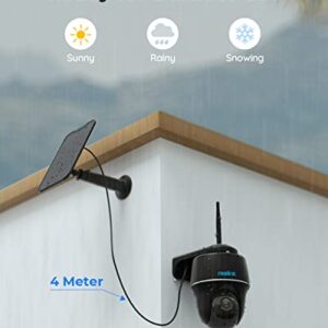 REOLINK 2K Security Camera System Wireless Outdoor, Pan Tilt Battery Solar Cam with 2.4/5GHz Dual-Band WiFi, Smart Detection, Time Lapse, 2-Way Talk, No Hub Needed, Argus PT with Solar Panel (Black)