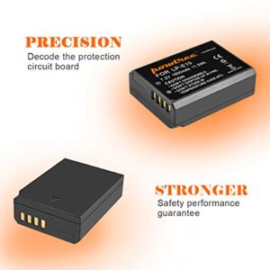 Powtree LP-E10 2 Pack Replacement Battery and LCD Dual Charger Compatible with Canon EOS Rebel T6,T7,T3,T5, T100, 4000D,3000D,2000D,1500D,1300D,1200D,1100D Digital Cameras(Not for T3i T5i T6i T6s T7i)