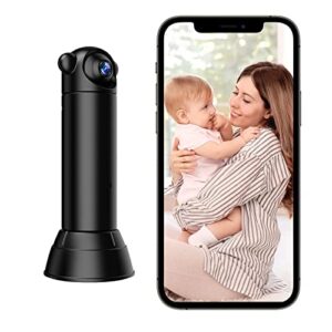 small nanny cam wifi spy hidden camera mini home security camera indoor baby monitor tiny pet camera 1080p live remote view motion detection night vision (no battery – usb charge)