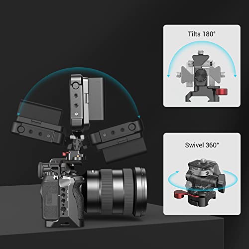 SmallRig Field Monitor Mount with NATO Clamp, Camera Monitor Holder for 5” and 7” Monitor, Swivel and Tilt Adjustable - 2906B