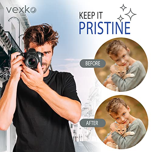 Vexko Camera Cleaning Kit for DSLR Cameras – Ideal Cleaner for Professional Camera, Sensor, Lens and LCD Screen. Compatible with Canon, Nikon, Sony, Pentax, Panasonic