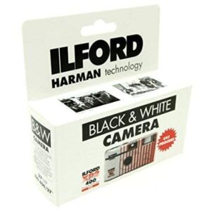 ilford xp2 super single use camera with flash (27 exposures) black and white film 2-pack