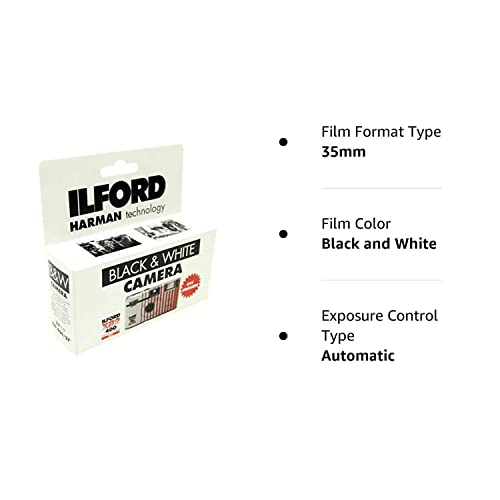 Ilford XP2 Super Single Use Camera with Flash (27 Exposures) Black and White Film 2-Pack