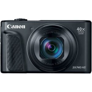 canon powershot sx740 hs digital camera – black (international model)