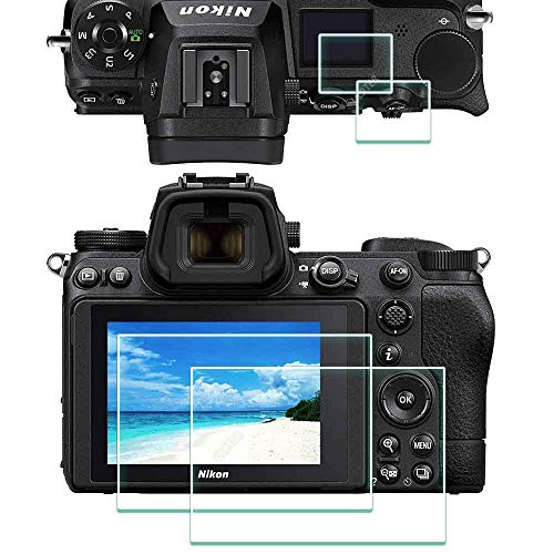 ULBTER Z6II Z7II Screen Protector for Nikon Z 7II / Z 6II + Top [2+2Pack] 0.3mm 9H Hardness Z7 II Z6 II Tempered Glass Cover Anti-Scrach Anti-Fingerprint Anti-Bubble