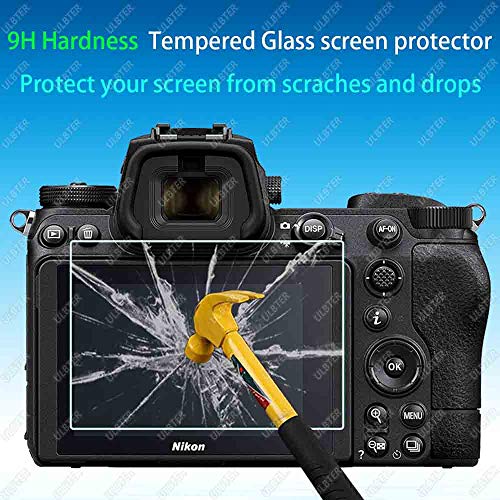 ULBTER Z6II Z7II Screen Protector for Nikon Z 7II / Z 6II + Top [2+2Pack] 0.3mm 9H Hardness Z7 II Z6 II Tempered Glass Cover Anti-Scrach Anti-Fingerprint Anti-Bubble