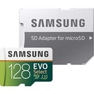 SAMSUNG (MB-ME128GA/AM) 128GB 100MB/s (U3) MicroSDXC EVO Select Memory Card with Full-Size Adapter