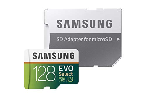 SAMSUNG (MB-ME128GA/AM) 128GB 100MB/s (U3) MicroSDXC EVO Select Memory Card with Full-Size Adapter