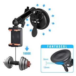 Heavy Duty Super Φ100mm Suction Cup + Adjustable Dual-Ball-Head Action Camera Dash Cam Phone Car Mount Windscreen Window Cockpit Holder for GoPro insta360 iPhone Hi-Speed Video Recording (1.5kg Load)