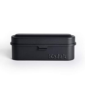 KODAK Film Case - for 5 Rolls of 35mm Films - Compact, Retro Steel Case to Sort and Safeguard Film Rolls (Black) (Film is not Included)