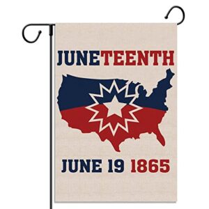 juneteenth garden flag june 19 1865 african american independence day freedom vertical double sized yard outdoor decor
