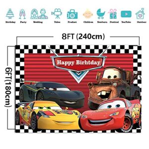8x6ft Cars Photography Backdrop Children Boys Birthday Party Background Baby Show Photo Booth Studio Props