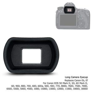 Soft Silicon Camera Viewfinder Eyecup Eyepiece Eyeshade for Canon EOS 5DM4 5DM3 5DS 5DSR 7DM2 7D, EOS 1D X Mark II, 1D X, 1Ds Mark III, 1D Mark IV, 1D Mark III Replaces Canon Eg Eye Cup