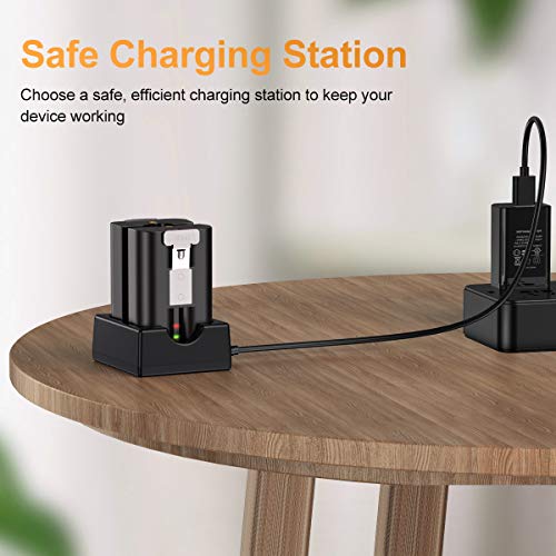 NANW Battery Charger Station Compatible with Video Doorbell 4/3/2/3 Plus, Spotlight Cam Battery, Peephole Cam & Stick Up Cam Battery (Batteries NOT Included), Portable Dual Port Charging