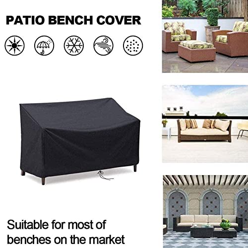 BAILIP Garden Bench Cover 2/3/4 Seater Waterproof Anti-UV Heavy Duty Bench Cover Patio Long Protective Chair Cover Outdoor