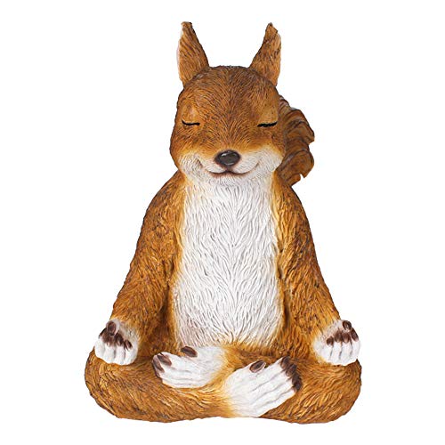 Carchistan Big Size Zen Yoga Squirrel Statues Outdoor or Indoor, Feng Shui Meditation Vastu Animal Figurines for Garden Patio or Lawn,9" Inches Tall