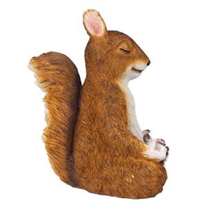 Carchistan Big Size Zen Yoga Squirrel Statues Outdoor or Indoor, Feng Shui Meditation Vastu Animal Figurines for Garden Patio or Lawn,9" Inches Tall