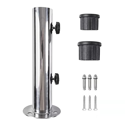 Deck Umbrella Mount,Patio Umbrella Base,Stainless Steel Patio Umbrella Stand,Umbrella Stand Outdoor Base,Umbrella Clamp Universal,Patio Umbrella Holder Stand for Decks,Docks,Garden,Pontoons,Patios