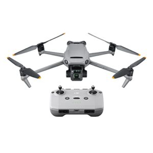 dji mavic 3, drone with 4/3 cmos hasselblad camera, 5.1k video, omnidirectional obstacle sensing, 46 mins flight, advanced auto return, 15km video transmission, with dji rc-n1 remote controller, gray