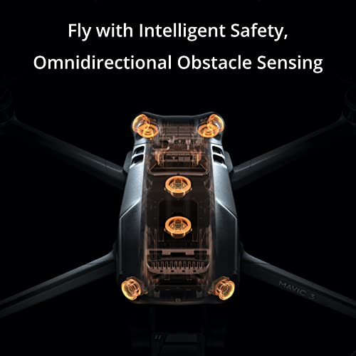 DJI Mavic 3, Drone with 4/3 CMOS Hasselblad Camera, 5.1K Video, Omnidirectional Obstacle Sensing, 46 Mins Flight, Advanced Auto Return, 15km Video Transmission, with DJI RC-N1 Remote Controller, Gray