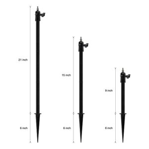 Holicfun Ground Stake Mount Stand with Weather-Resistant Silicone Cover Skin for Stick Up Cam Battery (3rd Generation)