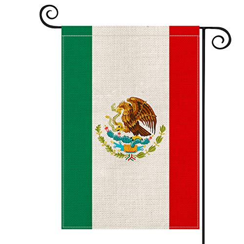 AVOIN Mexican MX National Garden Flag Vertical Double Sized, Día de independecia Yard Outdoor Decoration 12.5 x 18 Inch