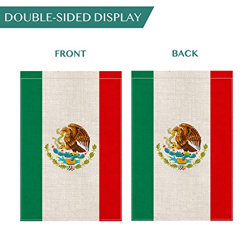 AVOIN Mexican MX National Garden Flag Vertical Double Sized, Día de independecia Yard Outdoor Decoration 12.5 x 18 Inch