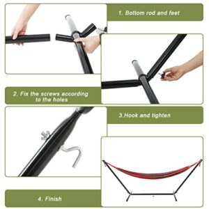 Her Majesty Hammock Portable Durable and Stable Best Stands for Indoor or Outdoor, Backyard Decor Bed Lawn Garden Steel Premium Carrying Case Patio