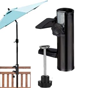 milimoli umbrella chair clamp, bench umbrella holder clip, patio umbrella stand for parasols, flags and fishing rods on railing, fences, terraces, gardens, benches or shipboards