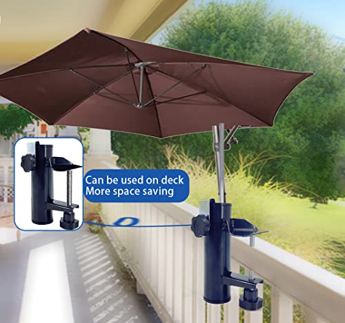 MILIMOLI Umbrella Chair Clamp, Bench Umbrella Holder Clip, Patio Umbrella Stand for Parasols, Flags and Fishing Rods on Railing, Fences, Terraces, Gardens, Benches or Shipboards