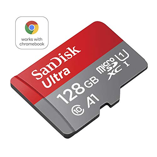 SanDisk 128GB Ultra MicroSDXC UHS-I Memory Card with Adapter - 100MB/s, C10, U1, Full HD, A1, Micro SD Card - SDSQUAR-128G-GN6MA