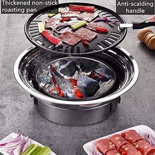 NEWCES Safety Certification Table-top BBQ Grill Round Charcoal Barbecue Grills Table Barbeque Grill Smoker BBQ Stove for Picnic Garden Terrace Camping Travel