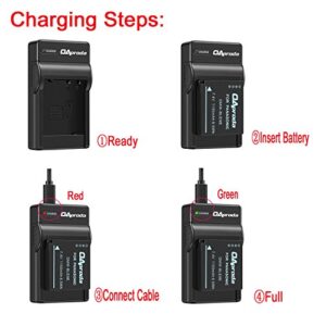 OAproda 2 Pack NB-6L/ NB-6LH Battery and Ultra Slim Micro USB Charger for Canon PowerShot SX530 HS, SX710 HS, SX700 HS, SX610 HS, SX600 HS, SX540 HS, SX510 HS, SX500 is, SX280 HS, SX270 HS, D30, S90