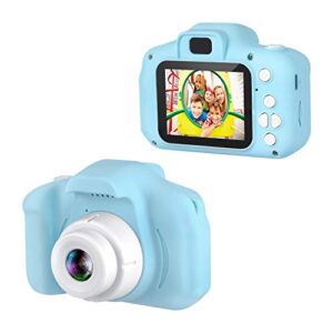 dartwood 1080p digital camera for kids with 2.0” color display screen & micro-sd card slot for children – 32gb sd card included (blue)