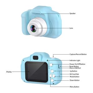 Dartwood 1080p Digital Camera for Kids with 2.0” Color Display Screen & Micro-SD Card Slot for Children - 32GB SD Card Included (Blue)