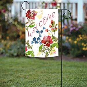 Toland Home Garden 1112585 Welcome Blooms Spring Flag 12x18 Inch Double Sided Spring Garden Flag for Outdoor House Flower Flag Yard Decoration